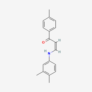 molecular formula C18H19NO B11112281 3-[(3,4-Dimethylphenyl)imino]-1-(4-methylphenyl)-1-propen-1-ol 