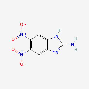 molecular formula C7H5N5O4 B11112293 5,6-dinitro-1H-benzimidazol-2-amine 