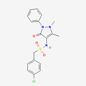 1-(4-chlorophenyl)-N-(1,5-dimethyl-3-oxo-2-phenyl-2,3-dihydro-1H-pyrazol-4-yl)methanesulfonamide