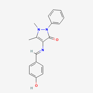 4-{[(E)-(4-hydroxyphenyl)methylidene]amino}-1,5-dimethyl-2-phenyl-1,2-dihydro-3H-pyrazol-3-one