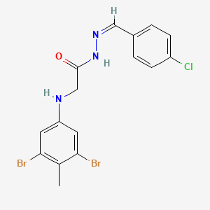 N'-[(Z)-(4-Chlorophenyl)methylidene]-2-[(3,5-dibromo-4-methylphenyl)amino]acetohydrazide