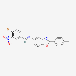 N-[(E)-(4-bromo-3-nitrophenyl)methylidene]-2-(4-methylphenyl)-1,3-benzoxazol-5-amine