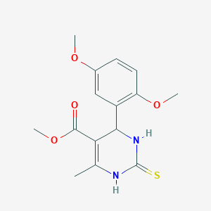 molecular formula C15H18N2O4S B11112375 Methyl 4-(2,5-dimethoxyphenyl)-6-methyl-2-thioxo-1,2,3,4-tetrahydropyrimidine-5-carboxylate 