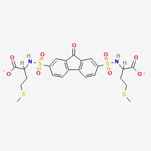 molecular formula C23H24N2O9S4-2 B11112400 2,2'-[(9-oxo-9H-fluorene-2,7-diyl)bis(sulfonylimino)]bis[4-(methylsulfanyl)butanoate] 