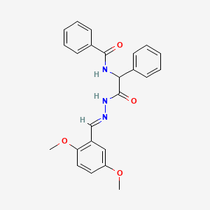 N-{2-[(2E)-2-(2,5-dimethoxybenzylidene)hydrazinyl]-2-oxo-1-phenylethyl}benzamide