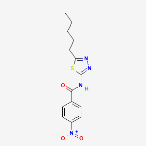 4-nitro-N-(5-pentyl-1,3,4-thiadiazol-2-yl)benzamide