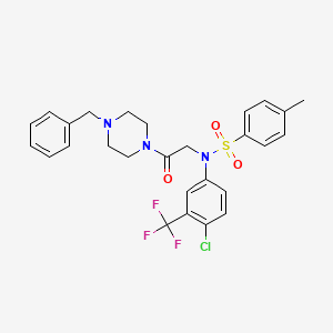 N-[2-(4-benzylpiperazin-1-yl)-2-oxoethyl]-N-[4-chloro-3-(trifluoromethyl)phenyl]-4-methylbenzenesulfonamide