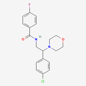 N-[2-(4-chlorophenyl)-2-(morpholin-4-yl)ethyl]-4-fluorobenzamide