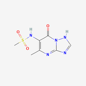 molecular formula C7H9N5O3S B11112430 N-(7-Hydroxy-5-methyl-[1,2,4]triazolo[1,5-a]pyrimidin-6-yl)-methanesulfonamide 