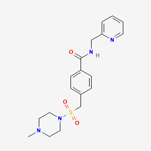 4-{[(4-methylpiperazin-1-yl)sulfonyl]methyl}-N-(pyridin-2-ylmethyl)benzamide