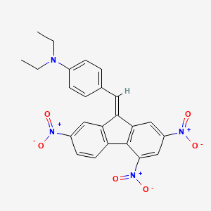 molecular formula C24H20N4O6 B11112445 N,N-diethyl-4-[(E)-(2,4,7-trinitro-9H-fluoren-9-ylidene)methyl]aniline 