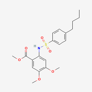 Methyl 2-[[(4-butylphenyl)sulfonyl]amino]-4,5-dimethoxybenzoate