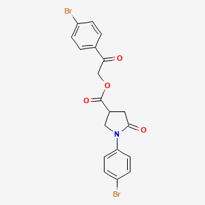 2-(4-Bromophenyl)-2-oxoethyl 1-(4-bromophenyl)-5-oxopyrrolidine-3-carboxylate