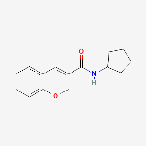 molecular formula C15H17NO2 B11112482 N-cyclopentyl-2H-chromene-3-carboxamide 