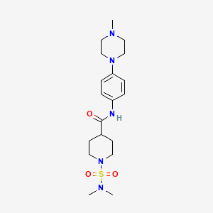 1-(dimethylsulfamoyl)-N-[4-(4-methylpiperazin-1-yl)phenyl]piperidine-4-carboxamide