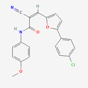 (2Z)-3-[5-(4-chlorophenyl)furan-2-yl]-2-cyano-N-(4-methoxyphenyl)prop-2-enamide