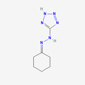 molecular formula C7H12N6 B11112569 5-(2-cyclohexylidenehydrazinyl)-1H-tetrazole 