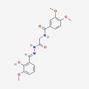 N-(2-(2-(2-HO-3-Methoxybenzylidene)hydrazino)-2-oxoethyl)-3,4-dimethoxybenzamide