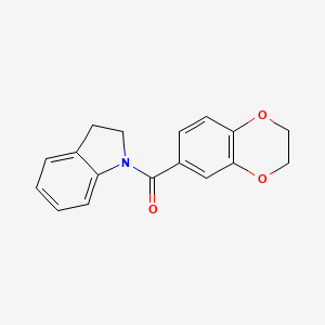 molecular formula C17H15NO3 B11112638 2,3-dihydro-1,4-benzodioxin-6-yl(2,3-dihydro-1H-indol-1-yl)methanone 