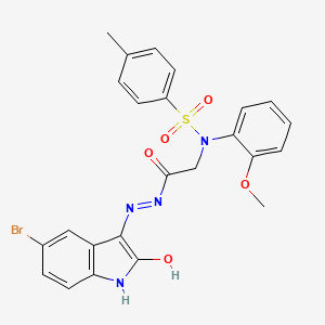 N-({N'-[(3Z)-5-Bromo-2-oxo-2,3-dihydro-1H-indol-3-ylidene]hydrazinecarbonyl}methyl)-N-(2-methoxyphenyl)-4-methylbenzene-1-sulfonamide