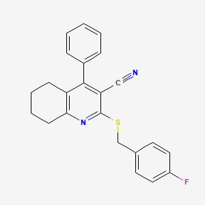 2-[(4-Fluorobenzyl)sulfanyl]-4-phenyl-5,6,7,8-tetrahydro-3-quinolinecarbonitrile