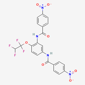 4-Nitro-N-[5-(4-nitrobenzamido)-2-(1,1,2,2-tetrafluoroethoxy)phenyl]benzamide