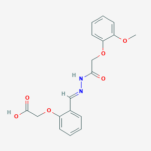 {2-[(E)-{2-[(2-methoxyphenoxy)acetyl]hydrazinylidene}methyl]phenoxy}acetic acid