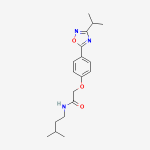 N-(3-methylbutyl)-2-{4-[3-(propan-2-yl)-1,2,4-oxadiazol-5-yl]phenoxy}acetamide