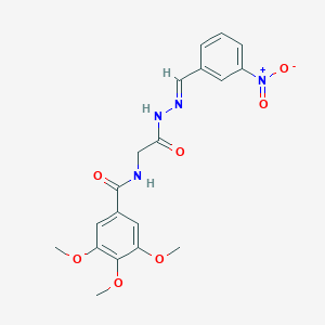 molecular formula C19H20N4O7 B11112727 3,4,5-Trimethoxy-N-(2-(2-(3-nitrobenzylidene)hydrazino)-2-oxoethyl)benzamide 