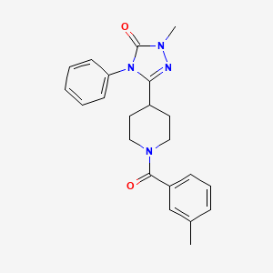 molecular formula C22H24N4O2 B11112742 1-methyl-3-(1-(3-methylbenzoyl)piperidin-4-yl)-4-phenyl-1H-1,2,4-triazol-5(4H)-one 