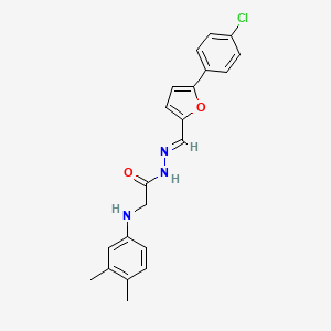 N'-[(E)-[5-(4-Chlorophenyl)furan-2-YL]methylidene]-2-[(3,4-dimethylphenyl)amino]acetohydrazide