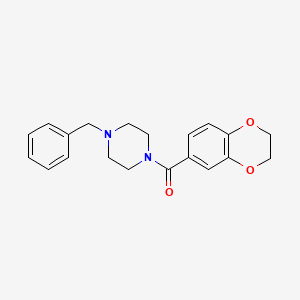 molecular formula C20H22N2O3 B11112773 (4-Benzylpiperazin-1-yl)(2,3-dihydro-1,4-benzodioxin-6-yl)methanone 