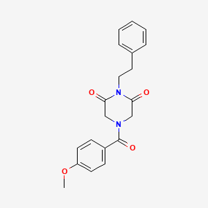 4-(4-Methoxybenzoyl)-1-(2-phenylethyl)piperazine-2,6-dione