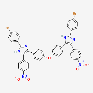 molecular formula C42H26Br2N6O5 B11112835 2-(4-bromophenyl)-4-(4-{4-[2-(4-bromophenyl)-4-(4-nitrophenyl)-1H-imidazol-5-yl]phenoxy}phenyl)-5-(4-nitrophenyl)-1H-imidazole 