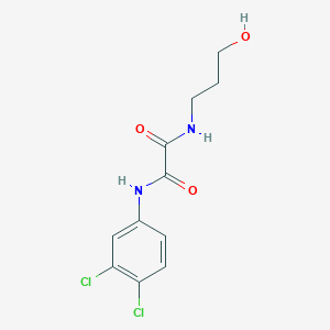 molecular formula C11H12Cl2N2O3 B11112842 N-(3,4-dichlorophenyl)-N'-(3-hydroxypropyl)ethanediamide 