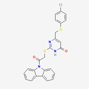 1-(9H-carbazol-9-yl)-2-[(4-{[(4-chlorophenyl)sulfanyl]methyl}-6-hydroxypyrimidin-2-yl)sulfanyl]ethanone