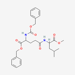 Benzyl 2-{[(benzyloxy)carbonyl]amino}-5-{[1-(methoxycarbonyl)-3-methylbutyl]amino}-5-oxopentanoate