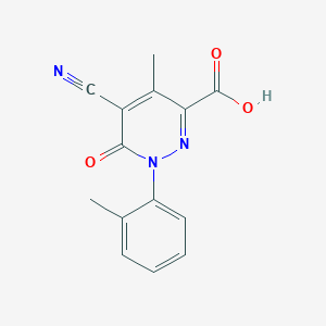 5-Cyano-4-methyl-1-(2-methylphenyl)-6-oxo-1,6-dihydropyridazine-3-carboxylic acid