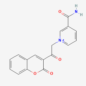 3-carbamoyl-1-[2-oxo-2-(2-oxo-2H-chromen-3-yl)ethyl]pyridinium