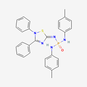 (5E)-N-{Bis[(4-methylphenyl)amino]phosphoryl}-2,3-diphenyl-2,5-dihydro-1,2,4-thiadiazol-5-imine