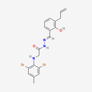 2-[(2,6-Dibromo-4-methylphenyl)amino]-N'-[(E)-[2-hydroxy-3-(prop-2-EN-1-YL)phenyl]methylidene]acetohydrazide