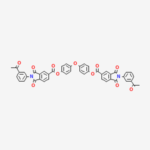 molecular formula C46H28N2O11 B11112937 oxydibenzene-4,1-diyl bis[2-(3-acetylphenyl)-1,3-dioxo-2,3-dihydro-1H-isoindole-5-carboxylate] 