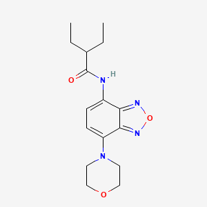 molecular formula C16H22N4O3 B11112973 2-ethyl-N-[7-(morpholin-4-yl)-2,1,3-benzoxadiazol-4-yl]butanamide 