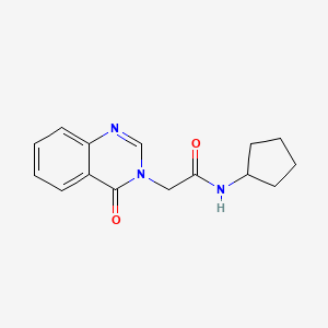 molecular formula C15H17N3O2 B11112980 N-cyclopentyl-2-(4-oxoquinazolin-3(4H)-yl)acetamide CAS No. 923225-19-8