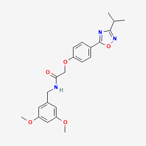 N-(3,5-dimethoxybenzyl)-2-{4-[3-(propan-2-yl)-1,2,4-oxadiazol-5-yl]phenoxy}acetamide