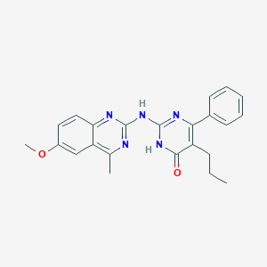 2-[(6-methoxy-4-methylquinazolin-2-yl)amino]-6-phenyl-5-propylpyrimidin-4(3H)-one