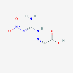 molecular formula C4H7N5O4 B11113045 (2Z)-2-[2-(N'-nitrocarbamimidoyl)hydrazinylidene]propanoic acid 