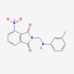 molecular formula C16H13N3O4 B11113049 2-{[(3-methylphenyl)amino]methyl}-4-nitro-1H-isoindole-1,3(2H)-dione 