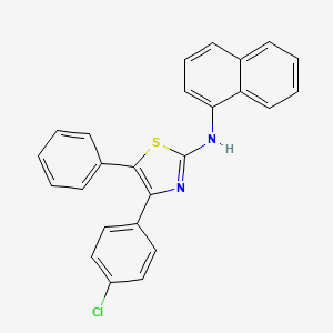 molecular formula C25H17ClN2S B11113093 4-(4-chlorophenyl)-N-(naphthalen-1-yl)-5-phenyl-1,3-thiazol-2-amine 