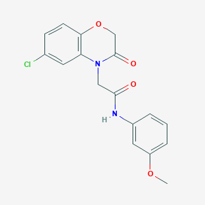 molecular formula C17H15ClN2O4 B11113119 2H-1,4-Benzoxazine-4-acetamide, 6-chloro-3,4-dihydro-N-(3-methoxyphenyl)-3-oxo- 